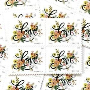 40 FOREVER Stamps "LOVE FLOURISHES"  2 Sheets Panes FINAL PRICE